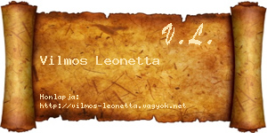 Vilmos Leonetta névjegykártya